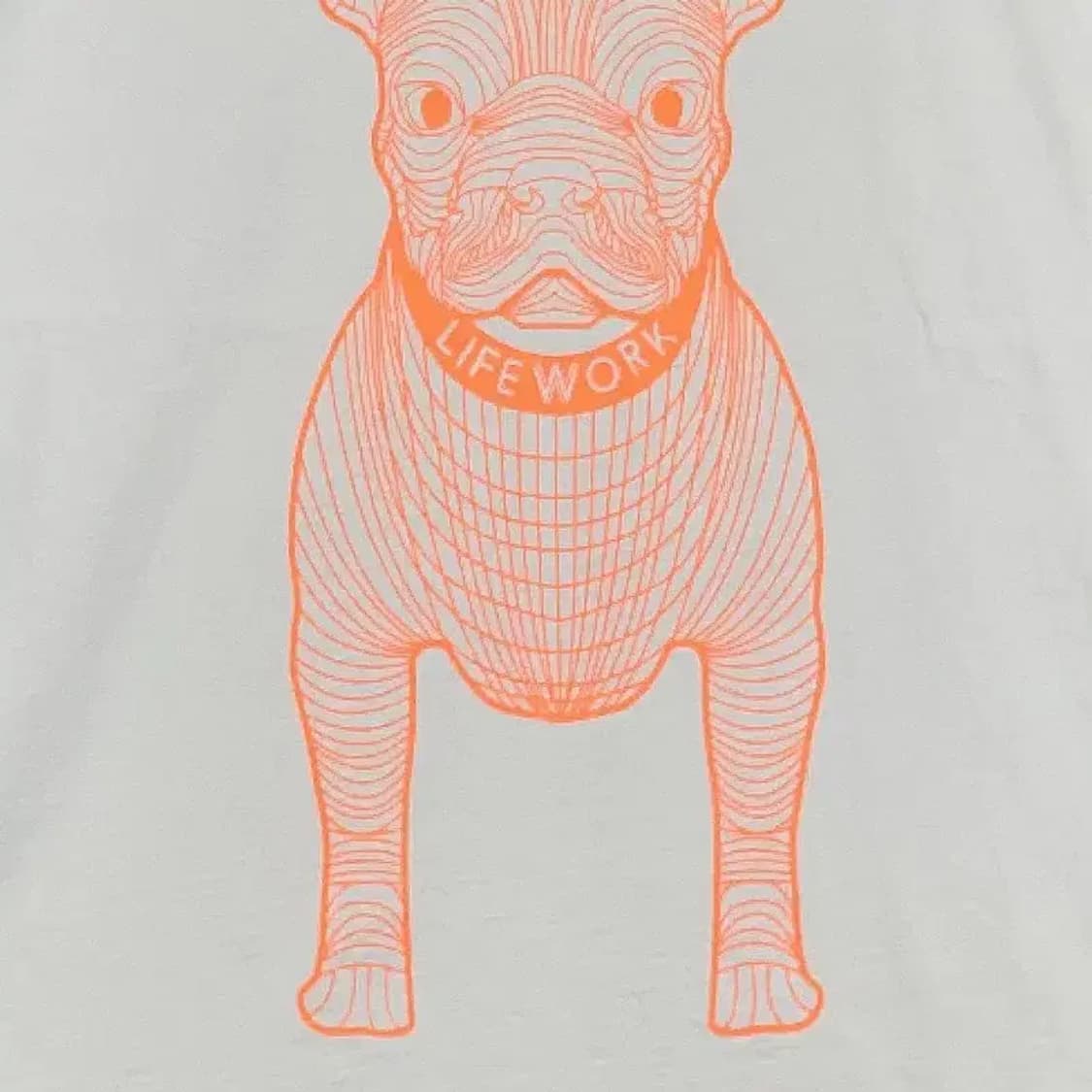 라이프워크 프린팅 화이트 오버핏 반팔티 L 상품이미지5