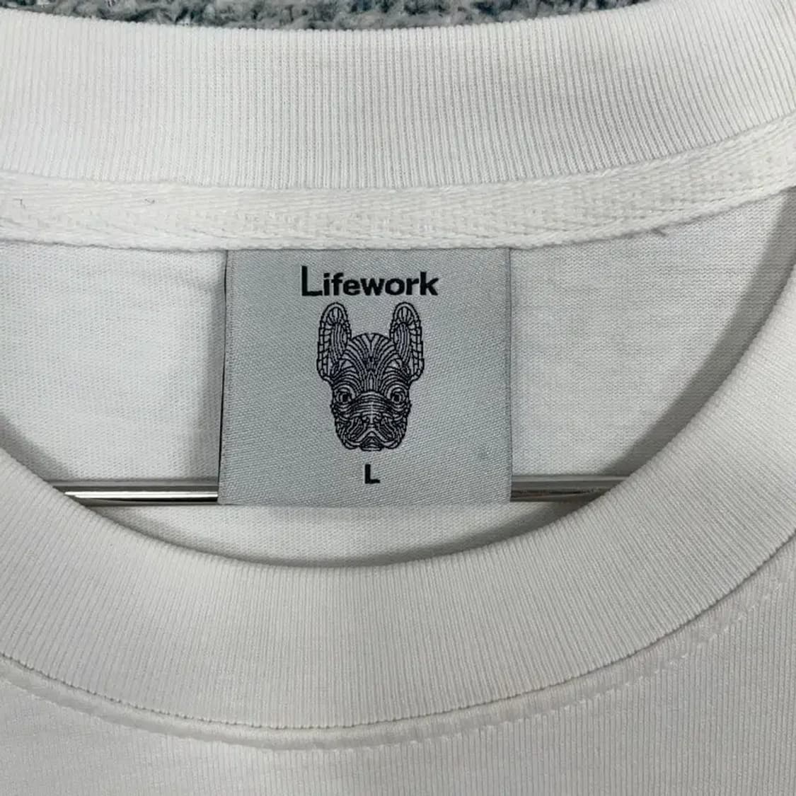 라이프워크 프린팅 화이트 오버핏 반팔티 L 상품이미지6