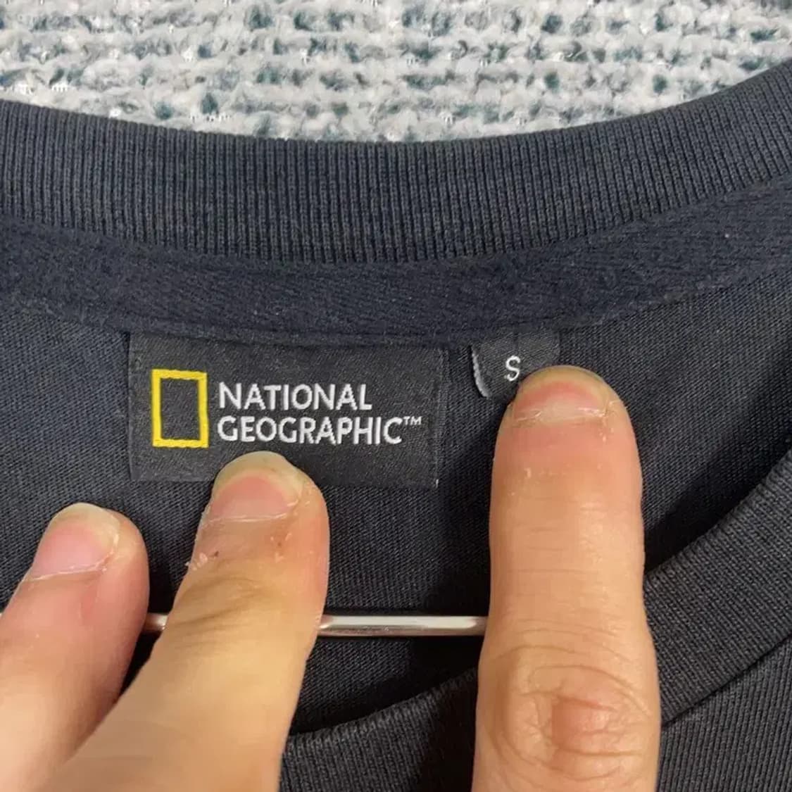 내셔널지오그래픽 블랙 캐주얼 로고 반팔티 S 상품이미지5