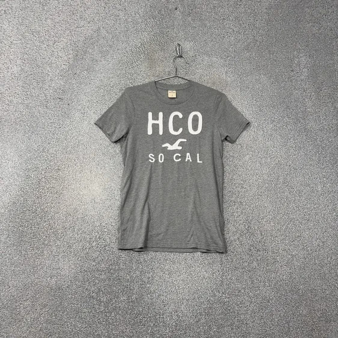 홀리스터 캐주얼 로고 그레이 반팔티 S 상품이미지1