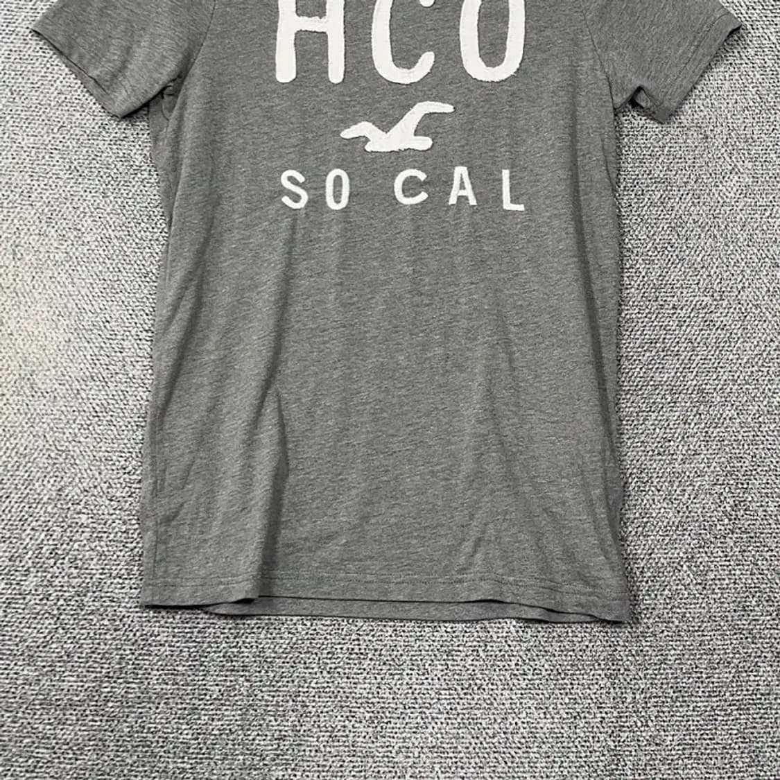 홀리스터 캐주얼 로고 그레이 반팔티 S 상품이미지4