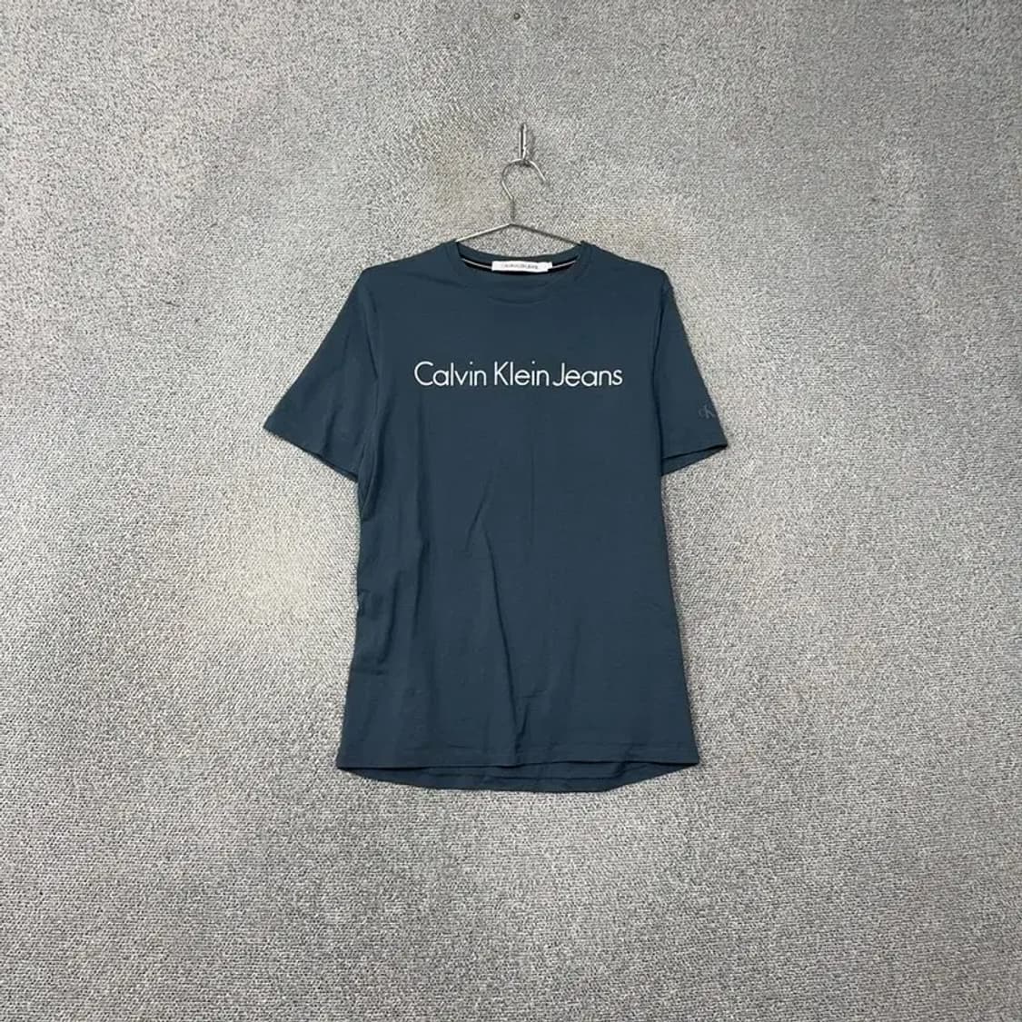 캘빈클라인 스펠 로고 프린팅 블루 반팔 티 S 상품이미지1