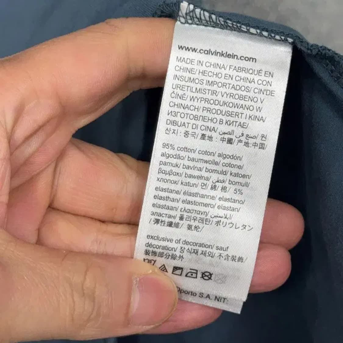 캘빈클라인 스펠 로고 프린팅 블루 반팔 티 S 상품이미지6