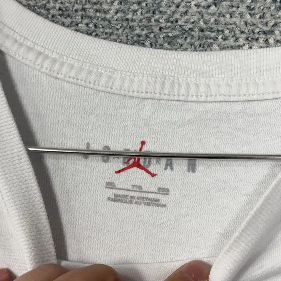 조던 화이트 로고 캐주얼 코튼 반팔티 XXL 상품이미지3