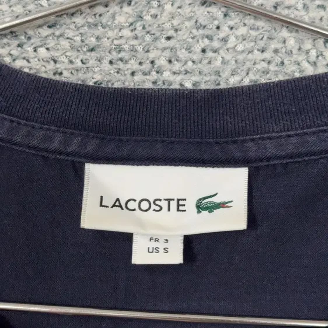 라코스테 네이비 로고 남성 캐주얼 반팔티 95 상품이미지3