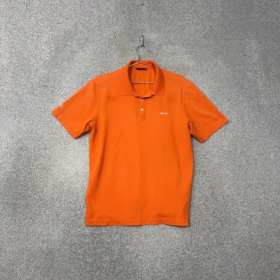 루이까스텔 로고 골프 남성 오렌지 기능성 반팔 카라티 110 상품이미지1