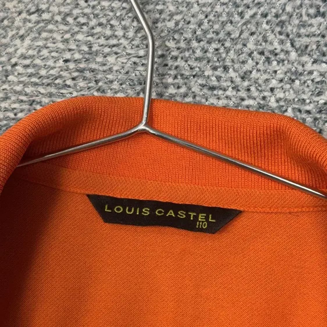 루이까스텔 로고 골프 남성 오렌지 기능성 반팔 카라티 110 상품이미지3