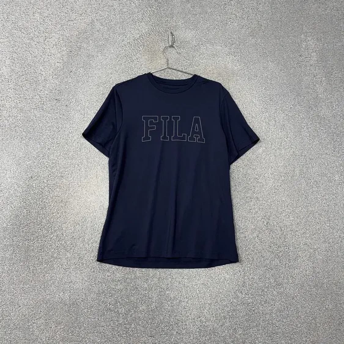 휠라 스펠 로고 프린팅 네이비 반팔 티 100 상품이미지1