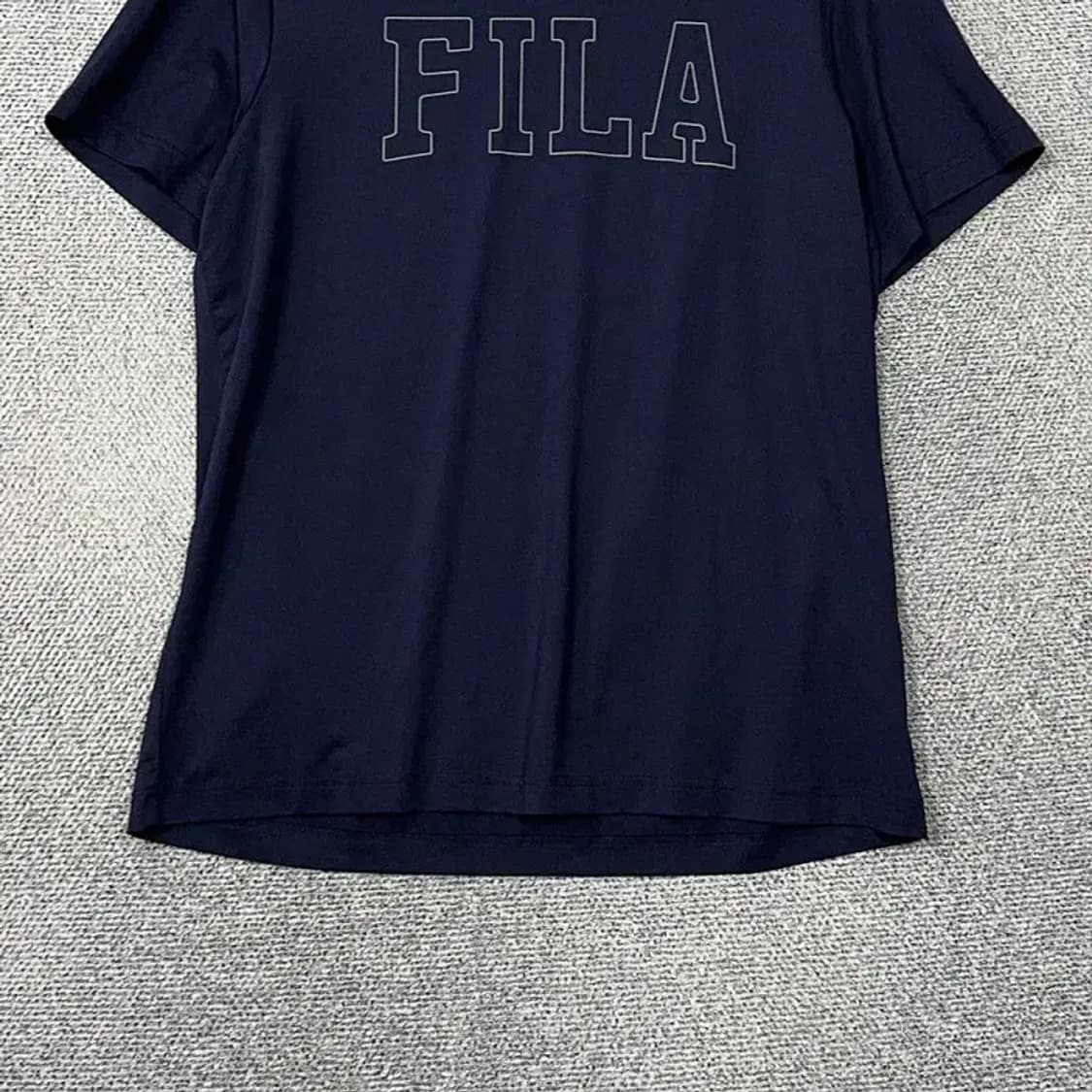 휠라 스펠 로고 프린팅 네이비 반팔 티 100 상품이미지4