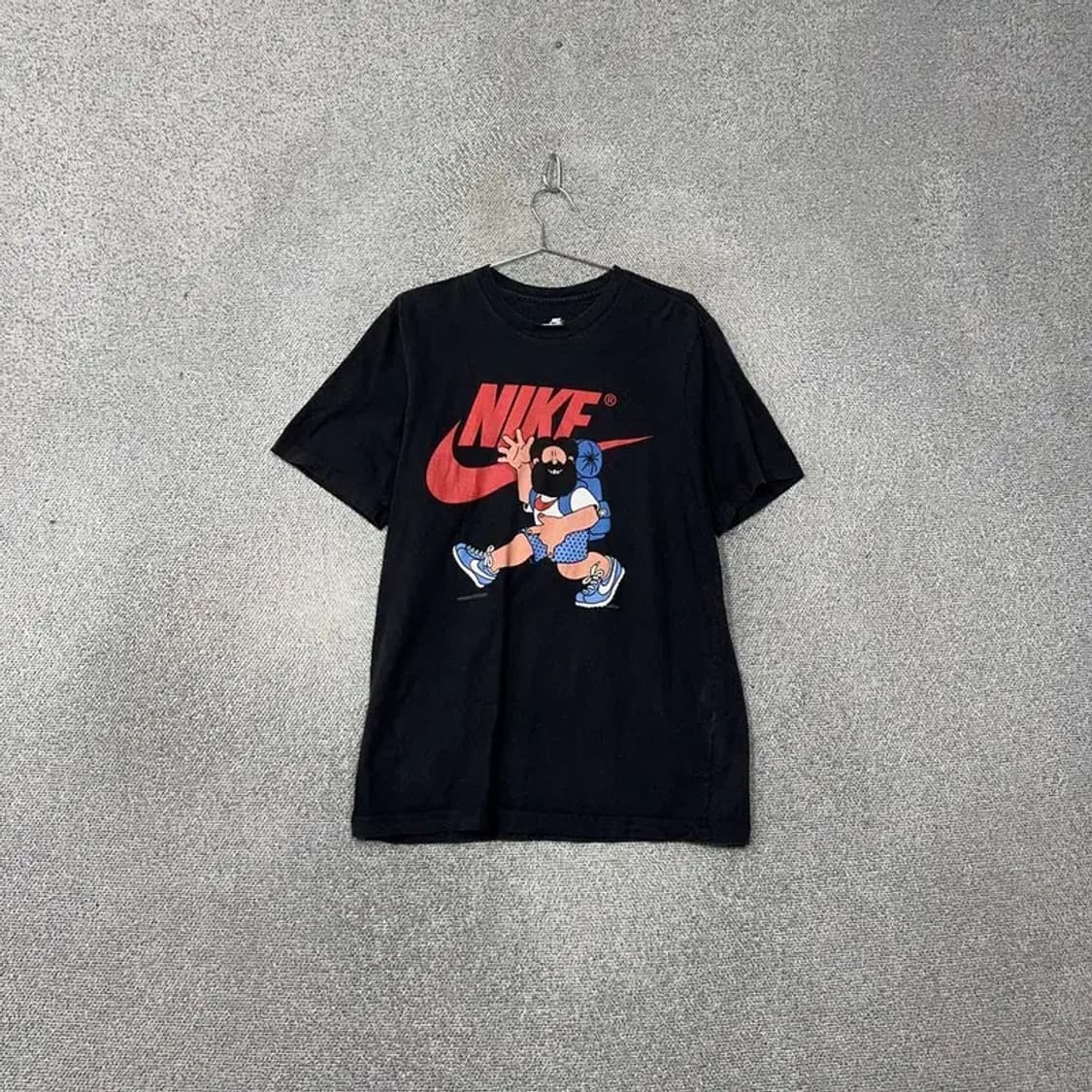나이키 프린팅 로고 블랙 반팔 티 M 상품이미지1