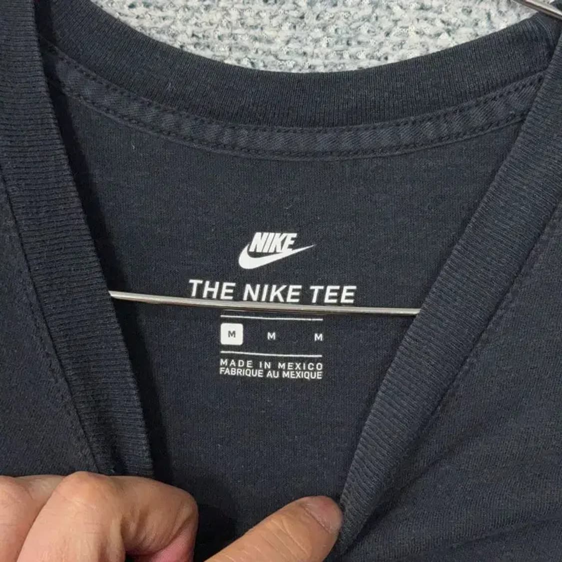 나이키 프린팅 로고 블랙 반팔 티 M 상품이미지3