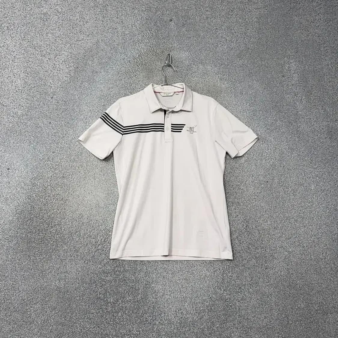 헨리코튼 로고 화이트 기능성 반팔 카라티 100 상품이미지1