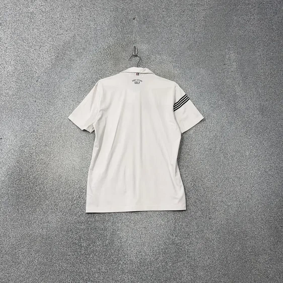 헨리코튼 로고 화이트 기능성 반팔 카라티 100 상품이미지2