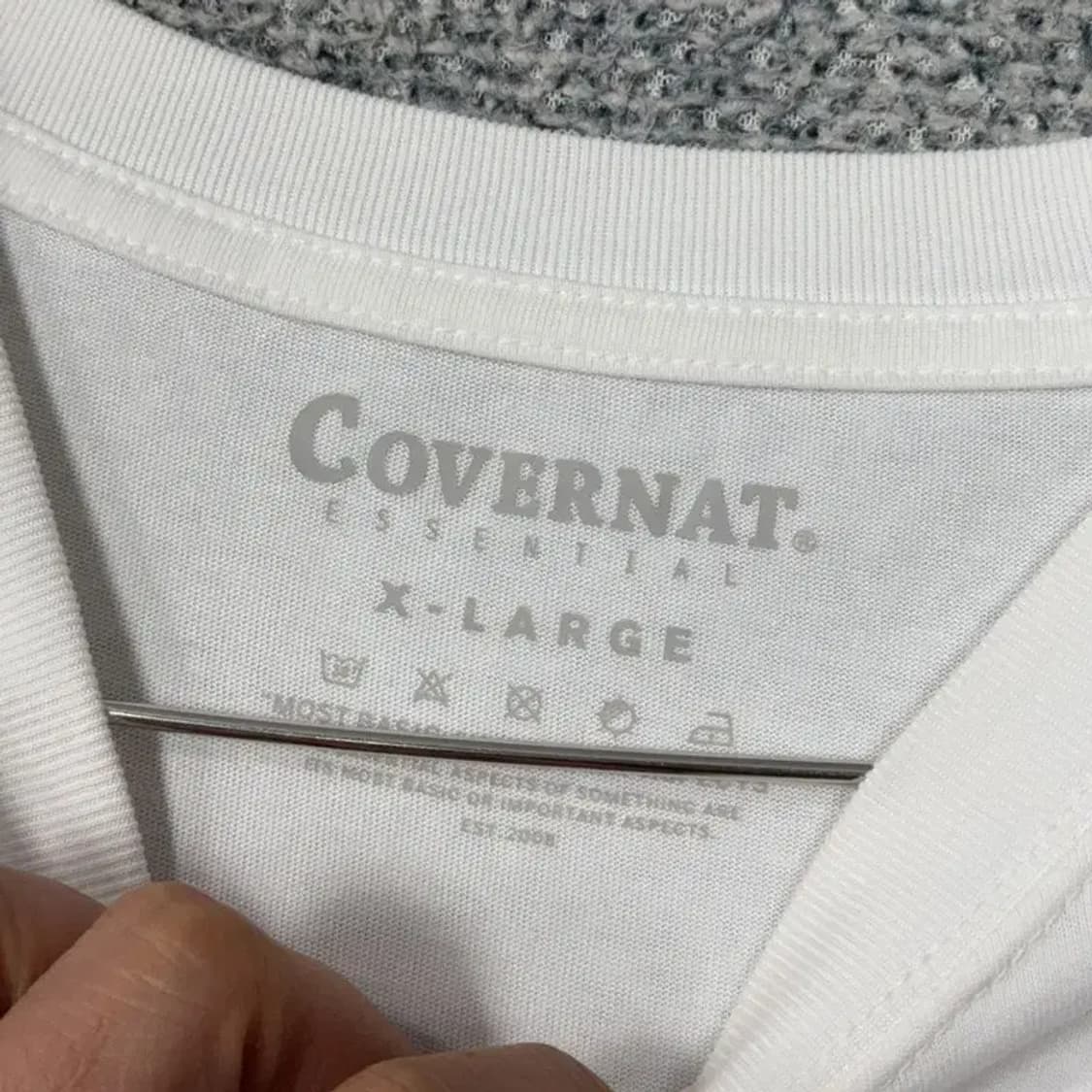 커버낫 화이트 로고 오버핏 반팔티 XL 상품이미지5