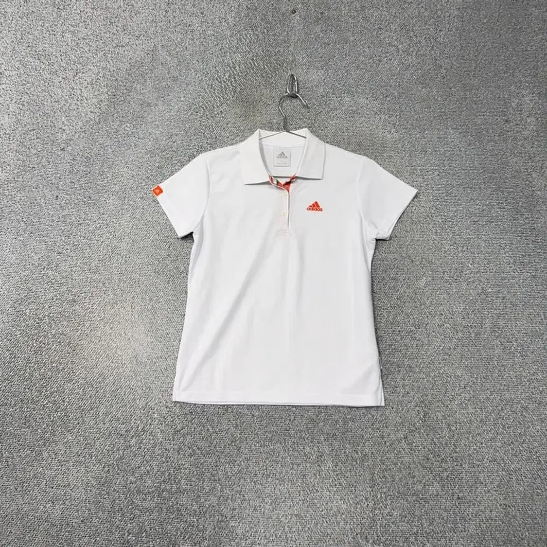 아디다스 화이트 로고 기능성 여성 반팔 카라티 90 상품이미지1