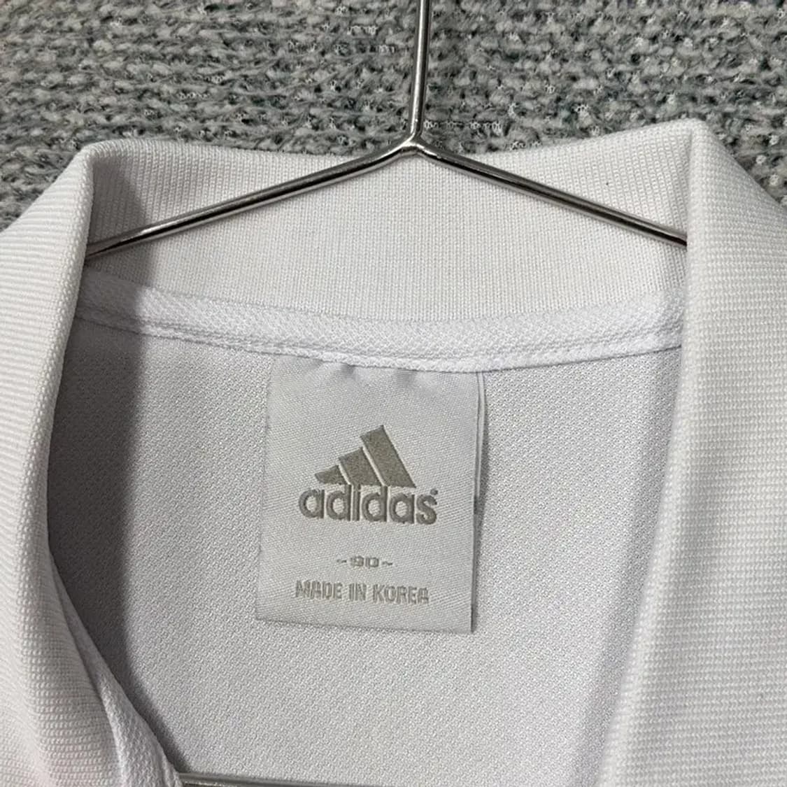 아디다스 화이트 로고 기능성 여성 반팔 카라티 90 상품이미지3