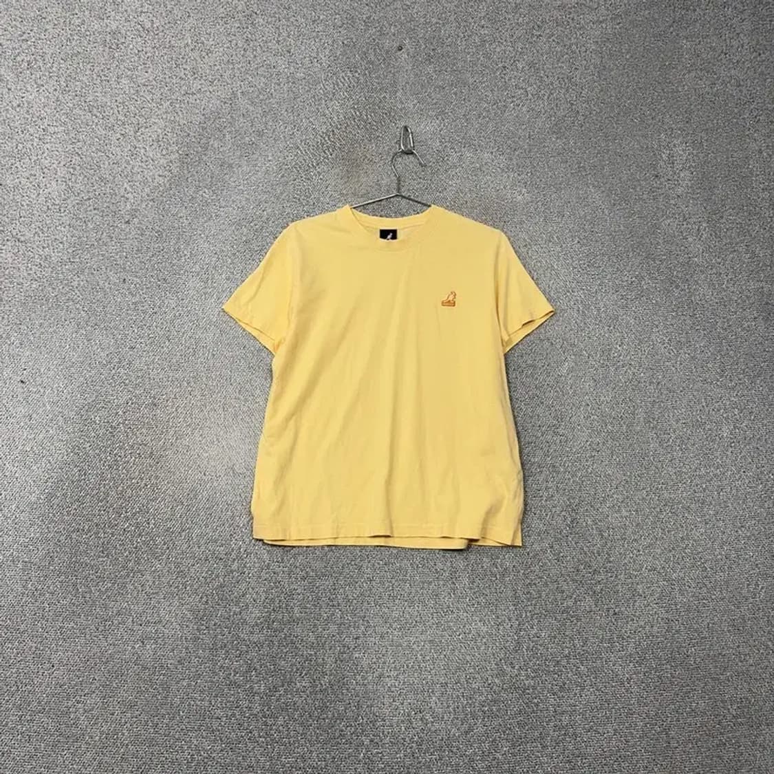 캉골 옐로우 캐주얼 로고 반팔티 M 상품이미지1