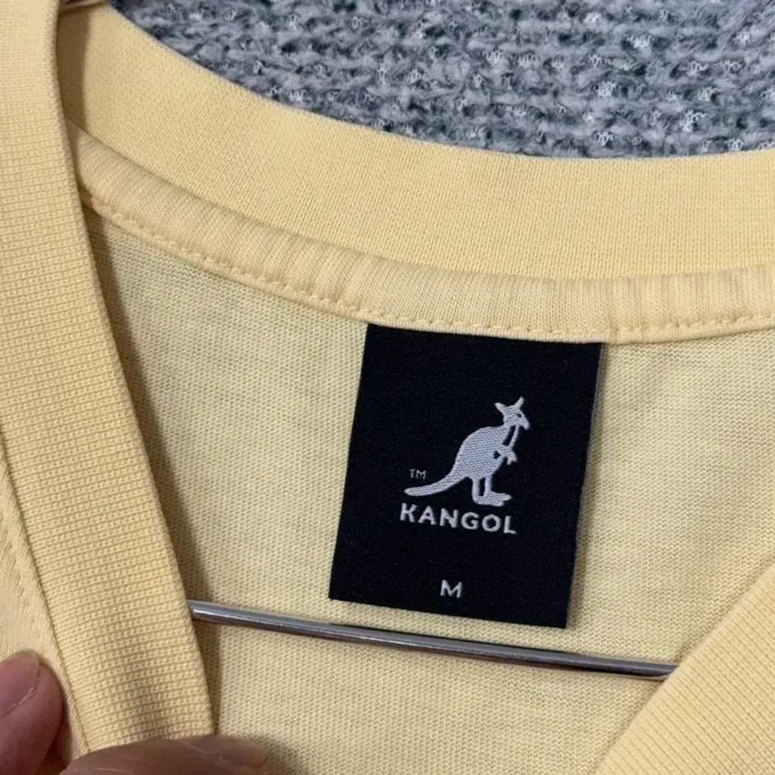 캉골 옐로우 캐주얼 로고 반팔티 M 상품이미지3