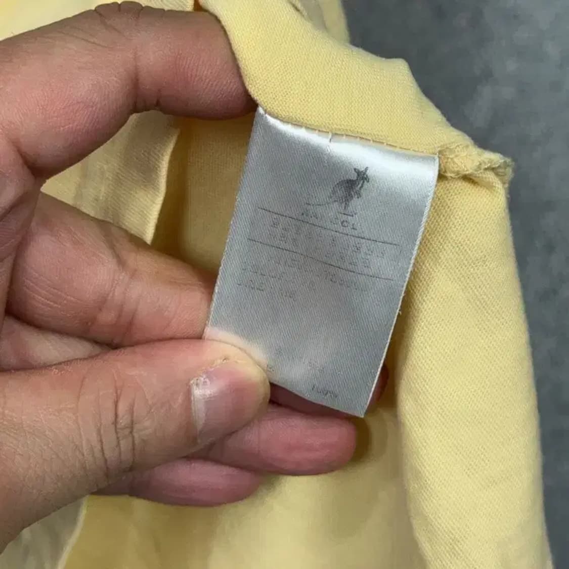 캉골 옐로우 캐주얼 로고 반팔티 M 상품이미지4