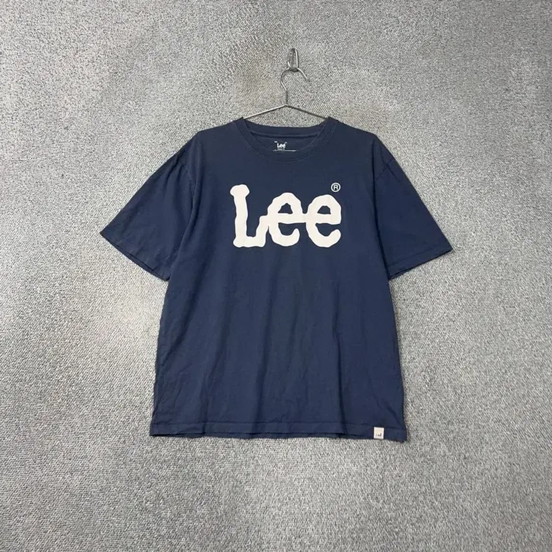 리 프린팅 네이비 반팔 티 L 상품이미지1