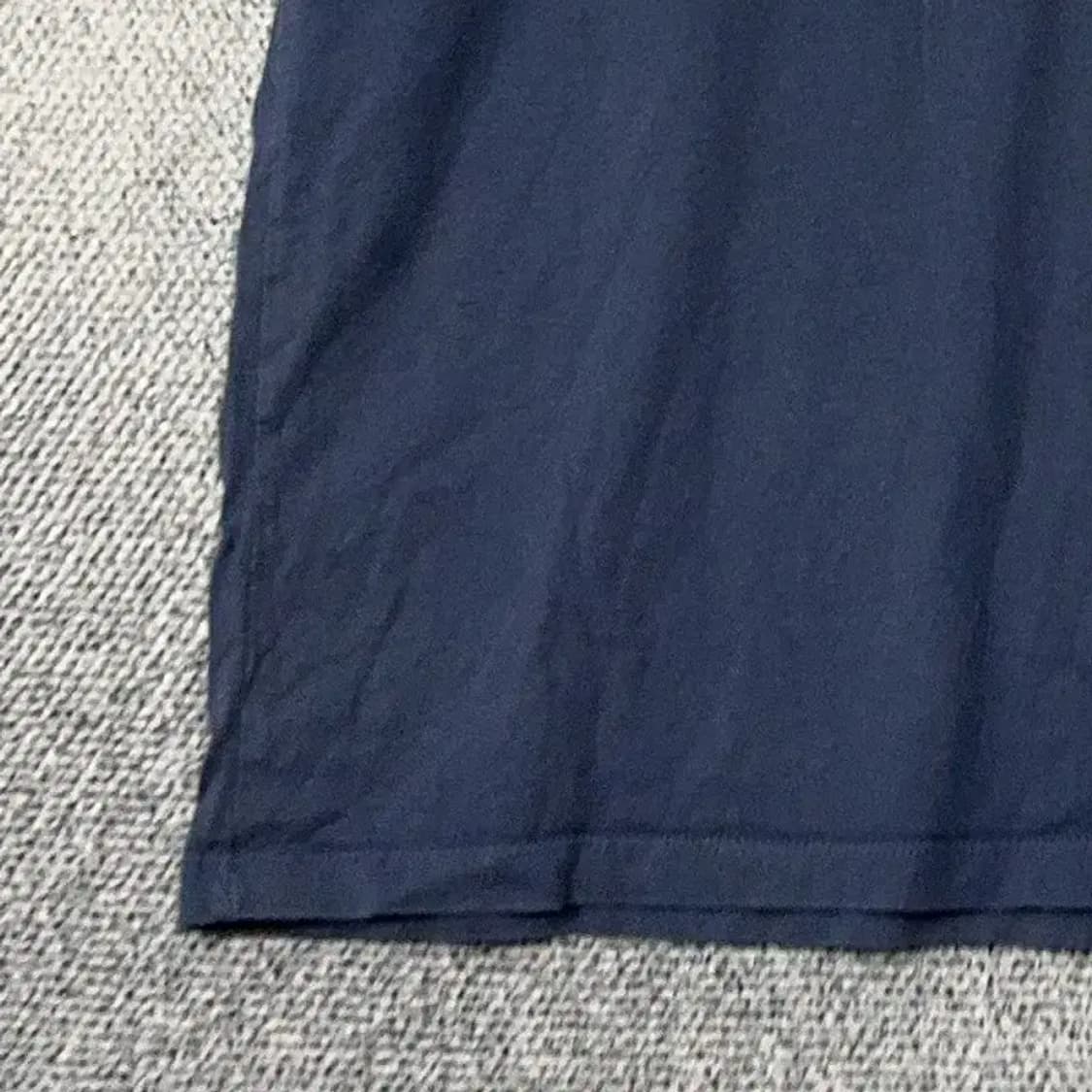 리 프린팅 네이비 반팔 티 L 상품이미지4