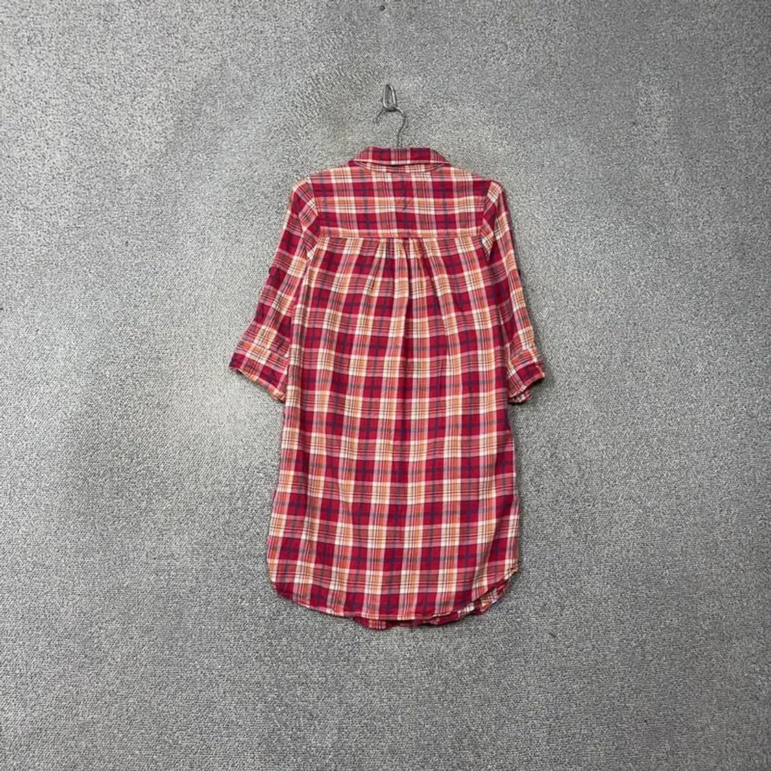 타미힐피거 캐주얼 플란넬 체크 셔츠 원피스 XS 상품이미지2