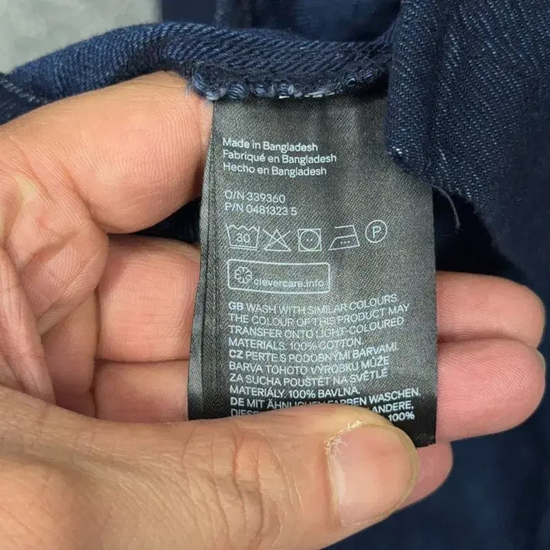 H&M 남성 캐주얼 데님 컬러 셔츠 M 상품이미지4