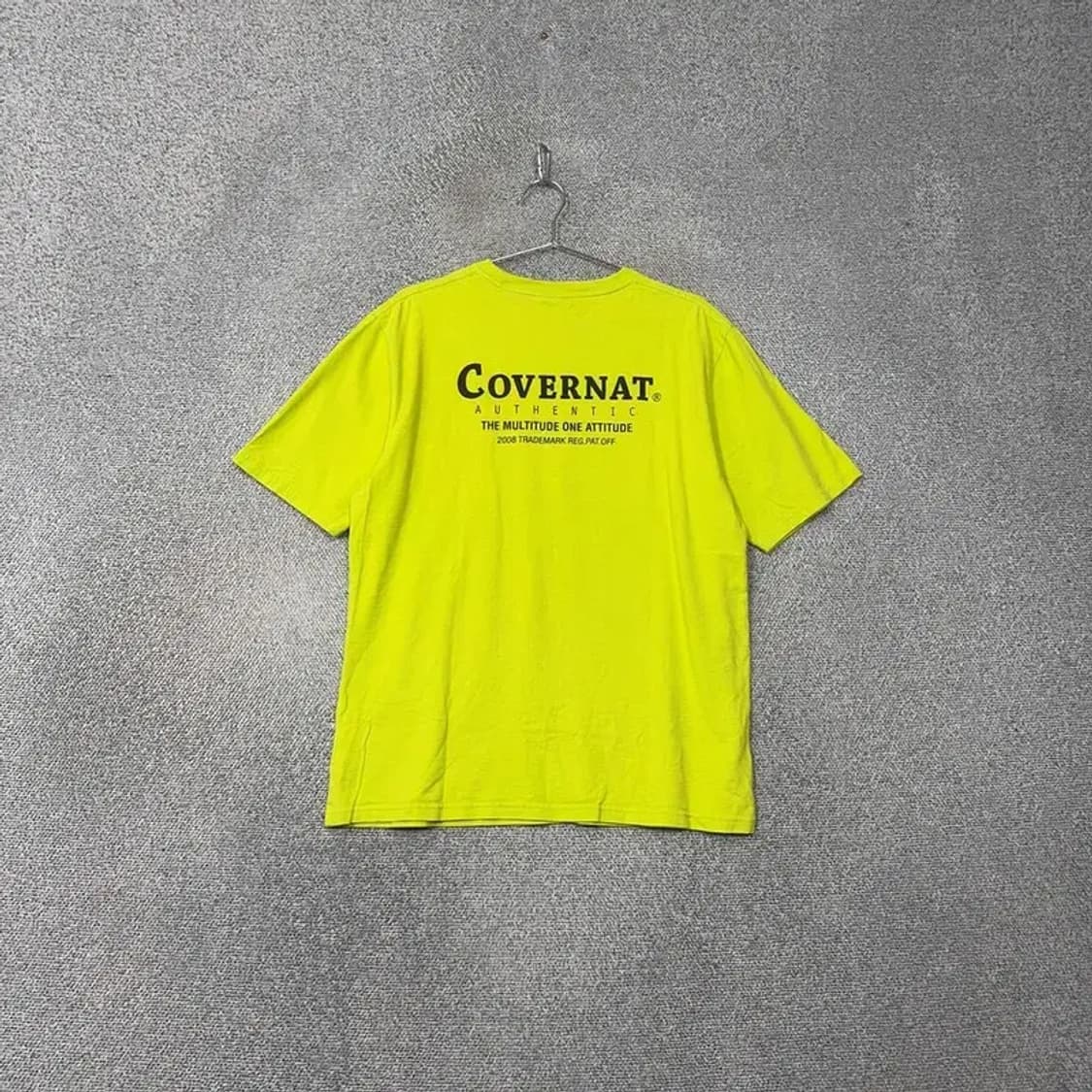 커버낫 옐로우 형광 로고 반팔티 XL 상품이미지2