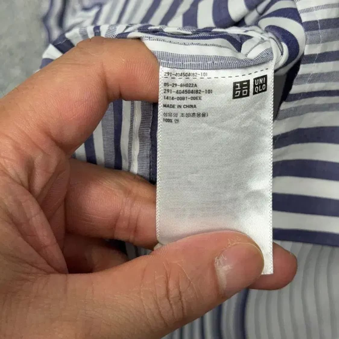 유니클로 스트라이프 화이트 셔츠 원피스 M 상품이미지6