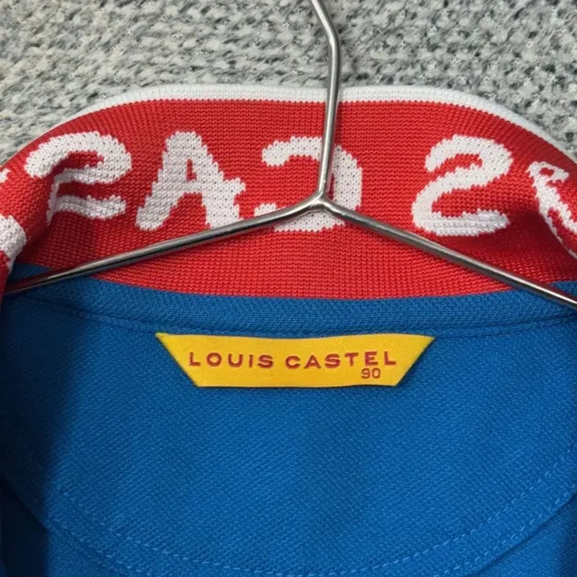 루이까스텔 로고 골프 기능성 블루 민소매 90 상품이미지5