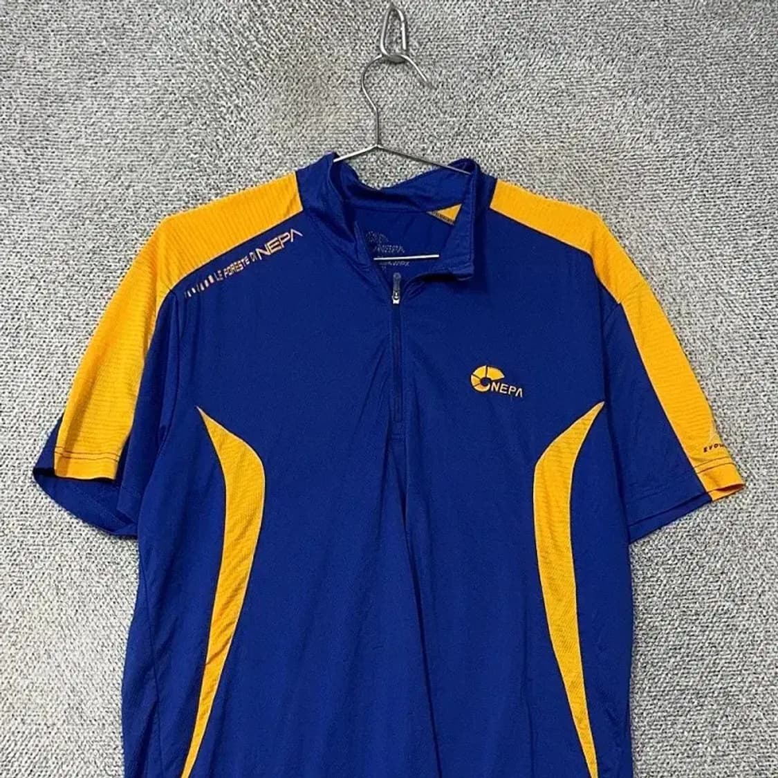 네파 블루 로고 등산 기능성 반집업 반팔티 L 상품이미지3