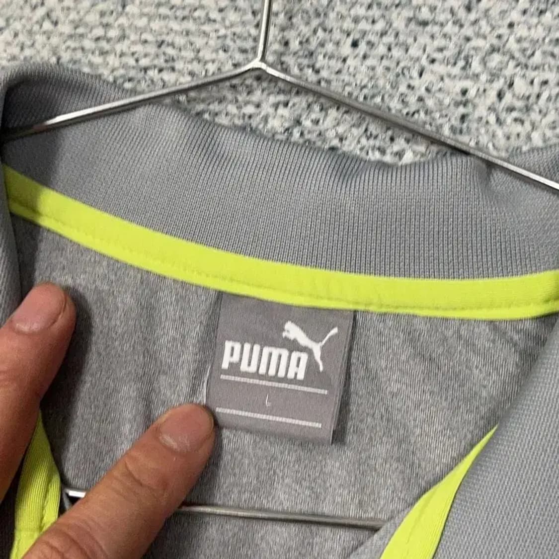 푸마 라이트 그레이 남성 기능성 반팔 카라티 L 상품이미지5