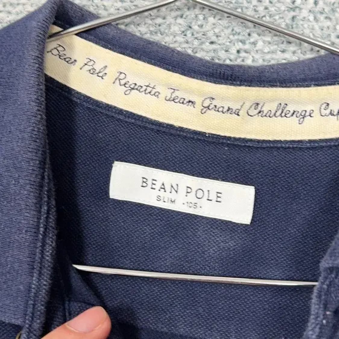 빈폴 네이비 자수 로고 남성 반팔 카라티 105 상품이미지3