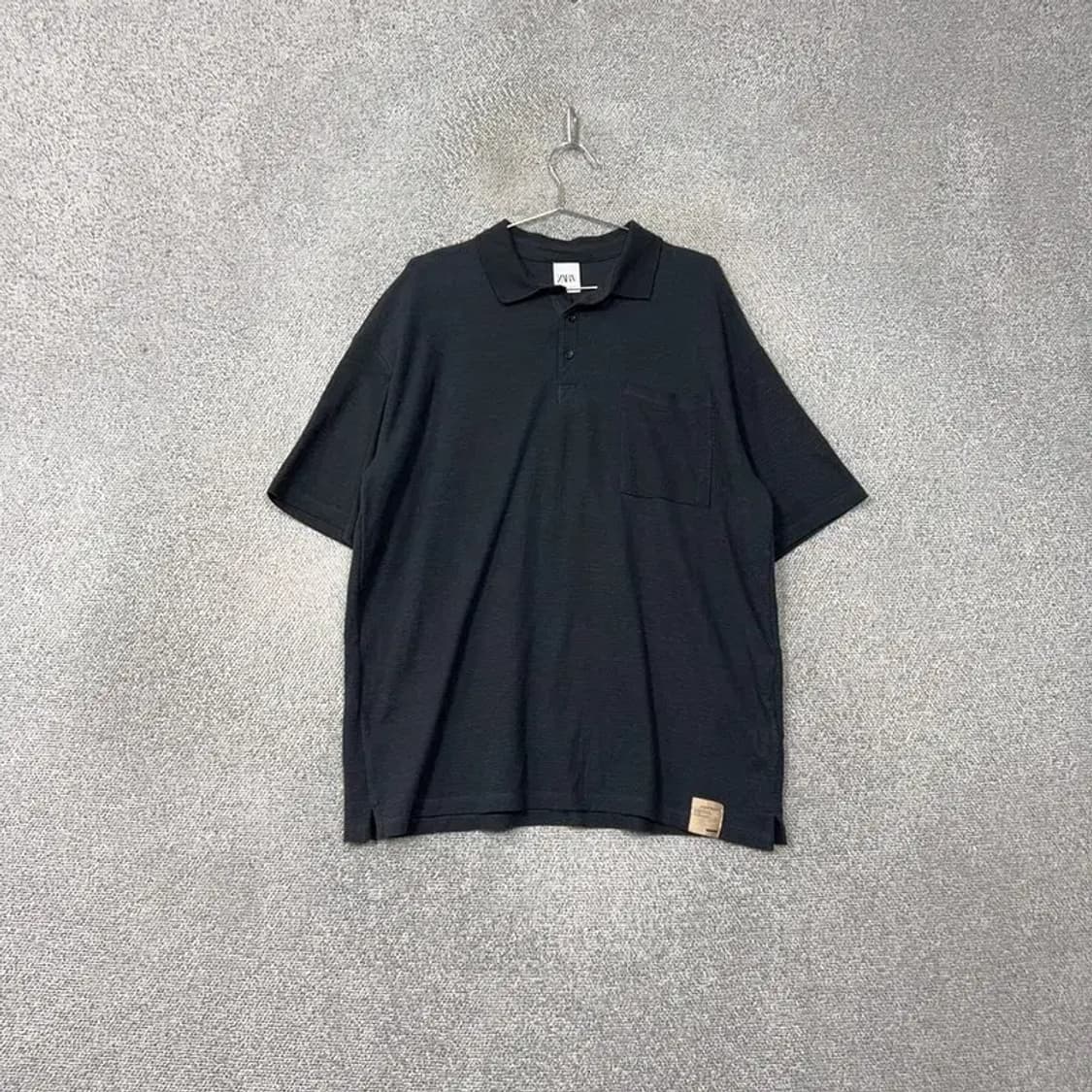 자라 남성 박스핏 반팔 카라티 L 상품이미지1