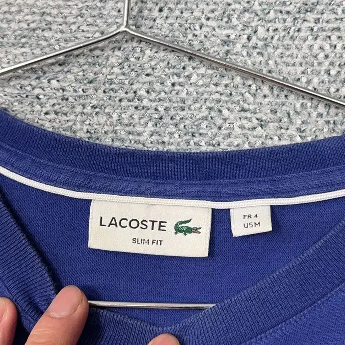 라코스테 네이비 캐주얼 로고 반팔티 100 상품이미지3