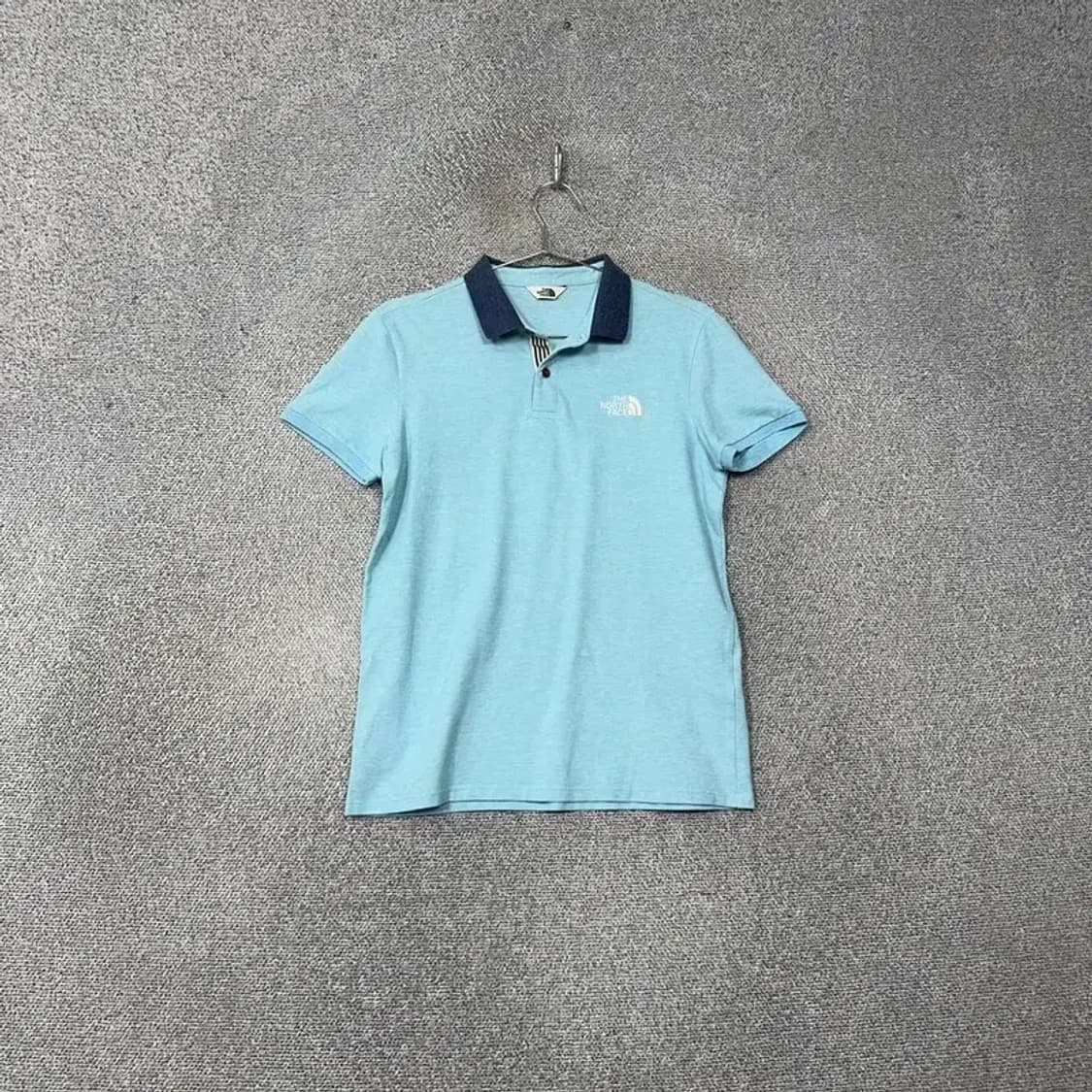 노스페이스 라이트 블루 로고 남성 기능성 반팔 카라티 S 상품이미지1