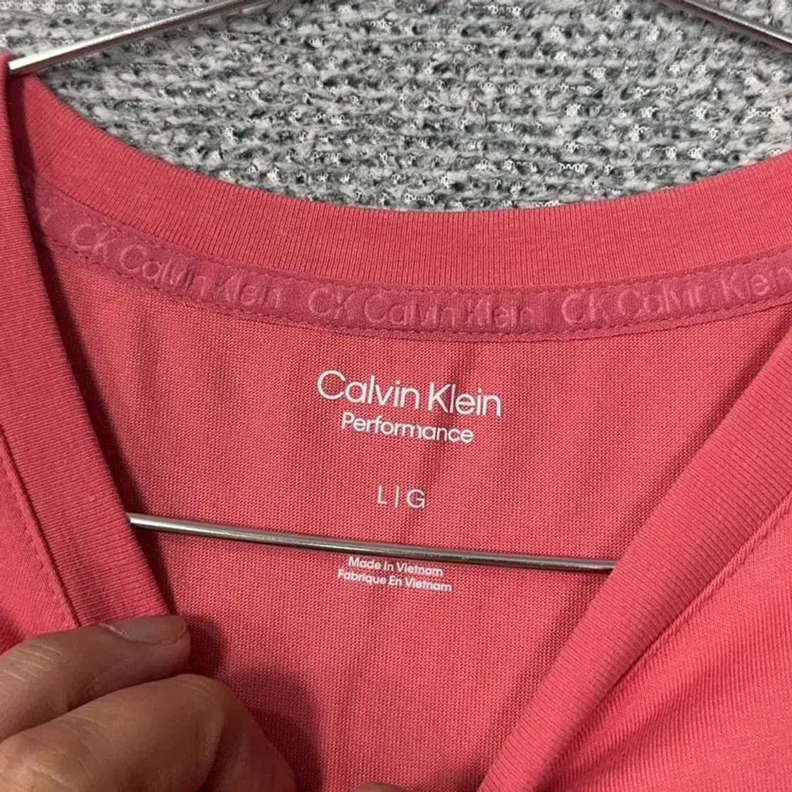 캘빈클라인 코랄 심플 로고 코튼 반팔티 L 상품이미지3