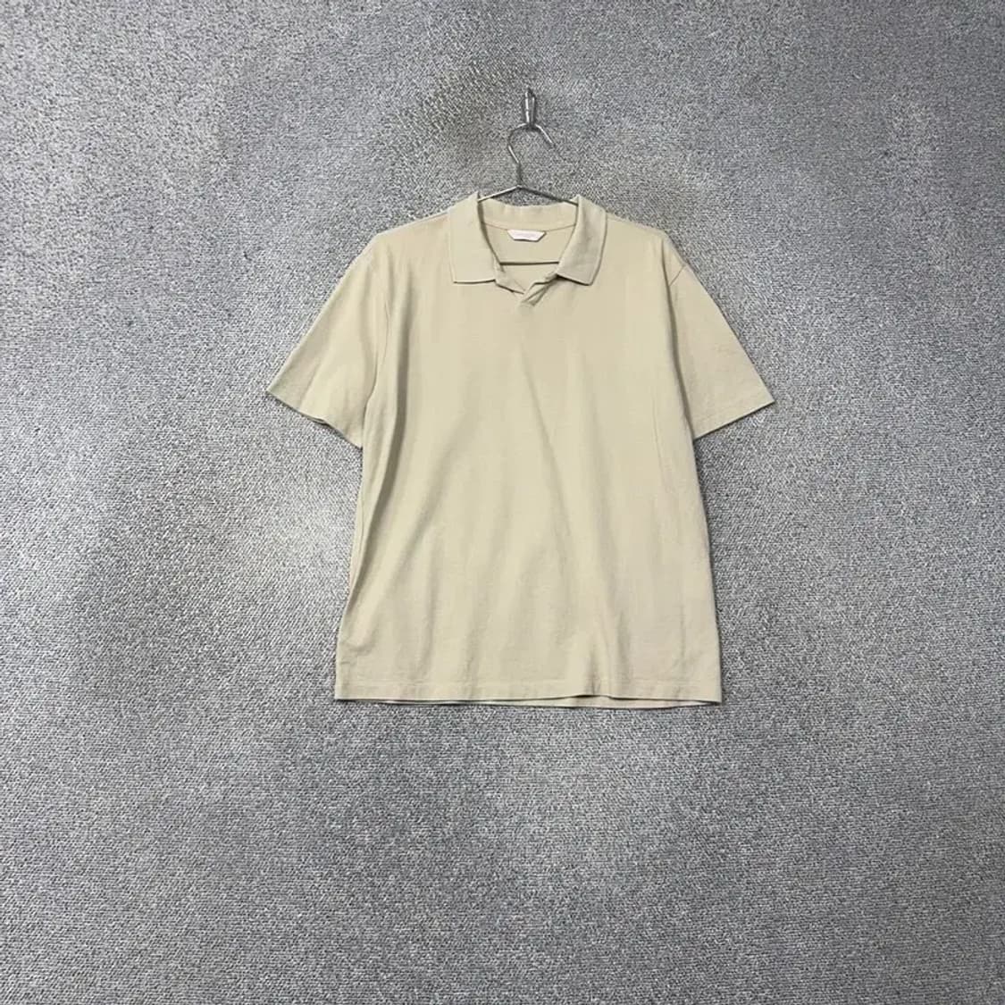 마인드브릿지 베이지 남성 캐주얼 반팔 카라티 100 상품이미지1