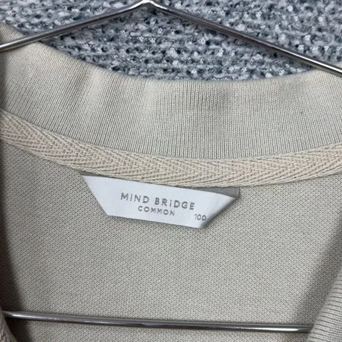 마인드브릿지 베이지 남성 캐주얼 반팔 카라티 100 상품이미지3