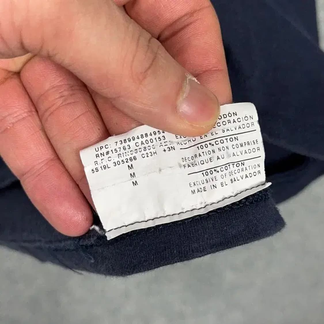 챔피온 프린팅 네이비 반팔 티 M 상품이미지4