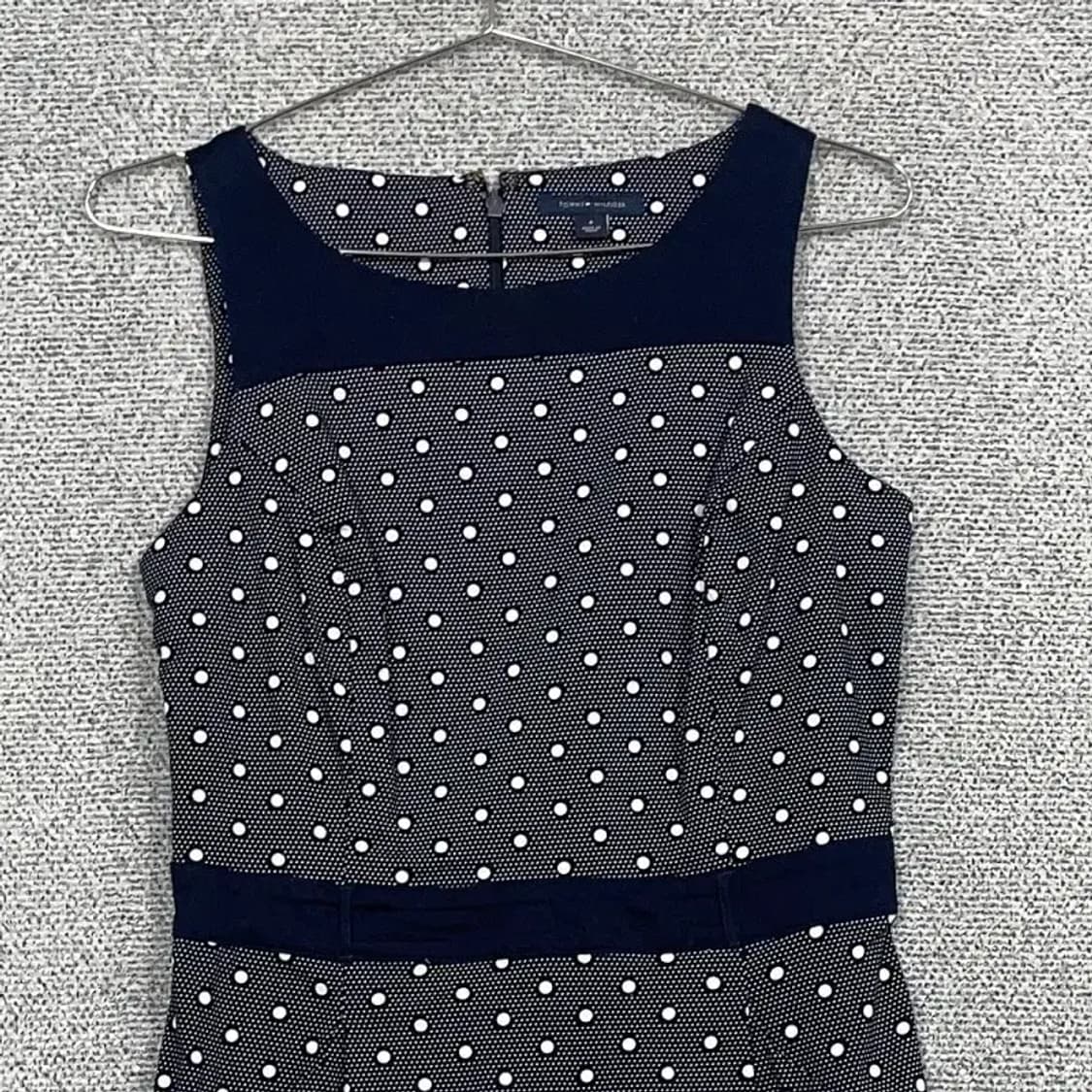 타미힐피거 도트 네이비 민소매 원피스 4 상품이미지3