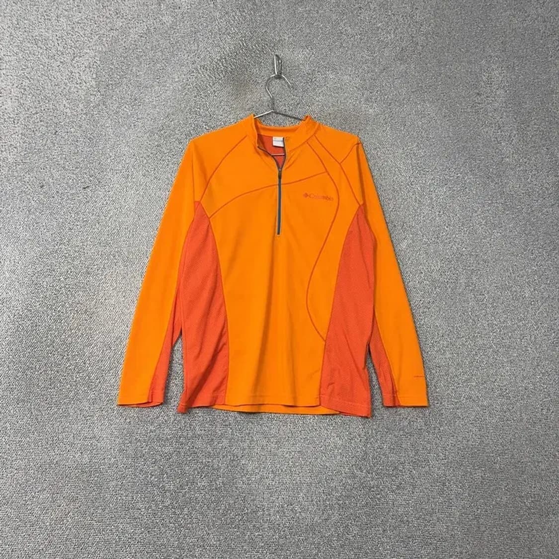 콜롬비아 등산 기능성 반집업 오렌지 긴팔티 L 상품이미지1
