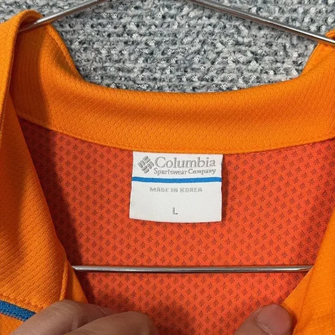 콜롬비아 등산 기능성 반집업 오렌지 긴팔티 L 상품이미지5