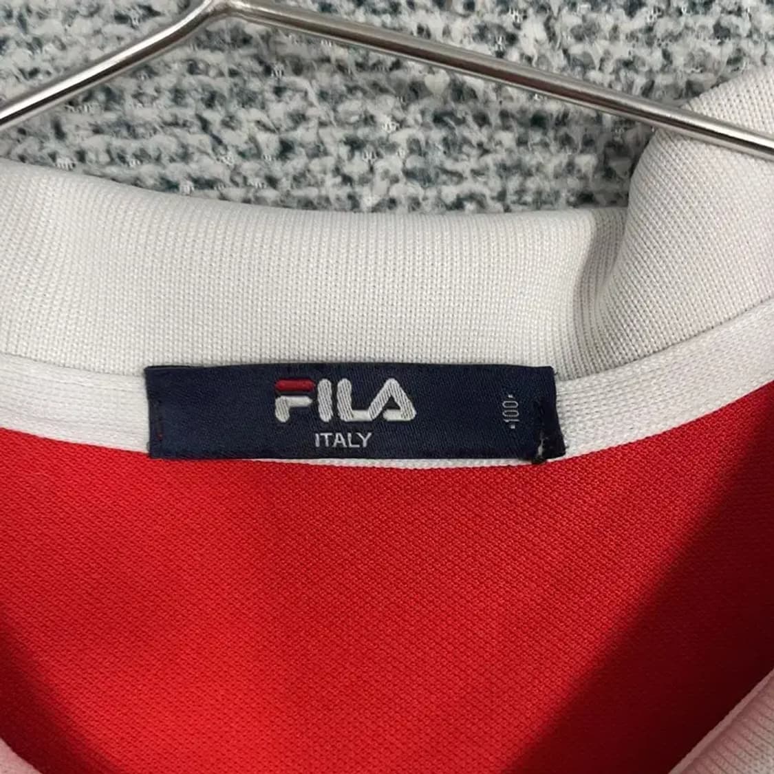 휠라 레드 로고 골프 기능성 반팔 카라티 100 상품이미지5