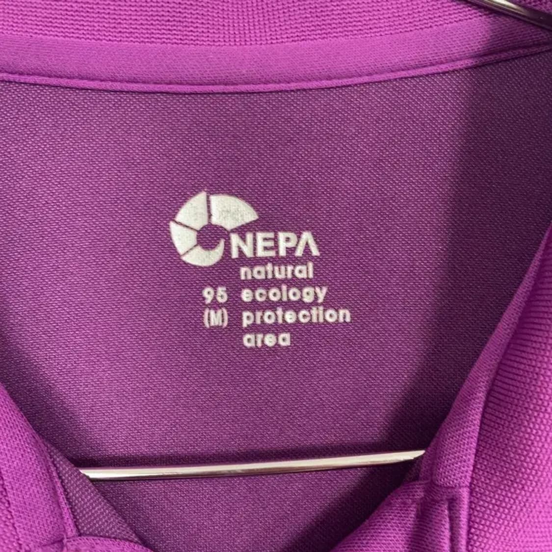 네파 퍼플 로고 등산 기능성 반팔 카라티 M 상품이미지4
