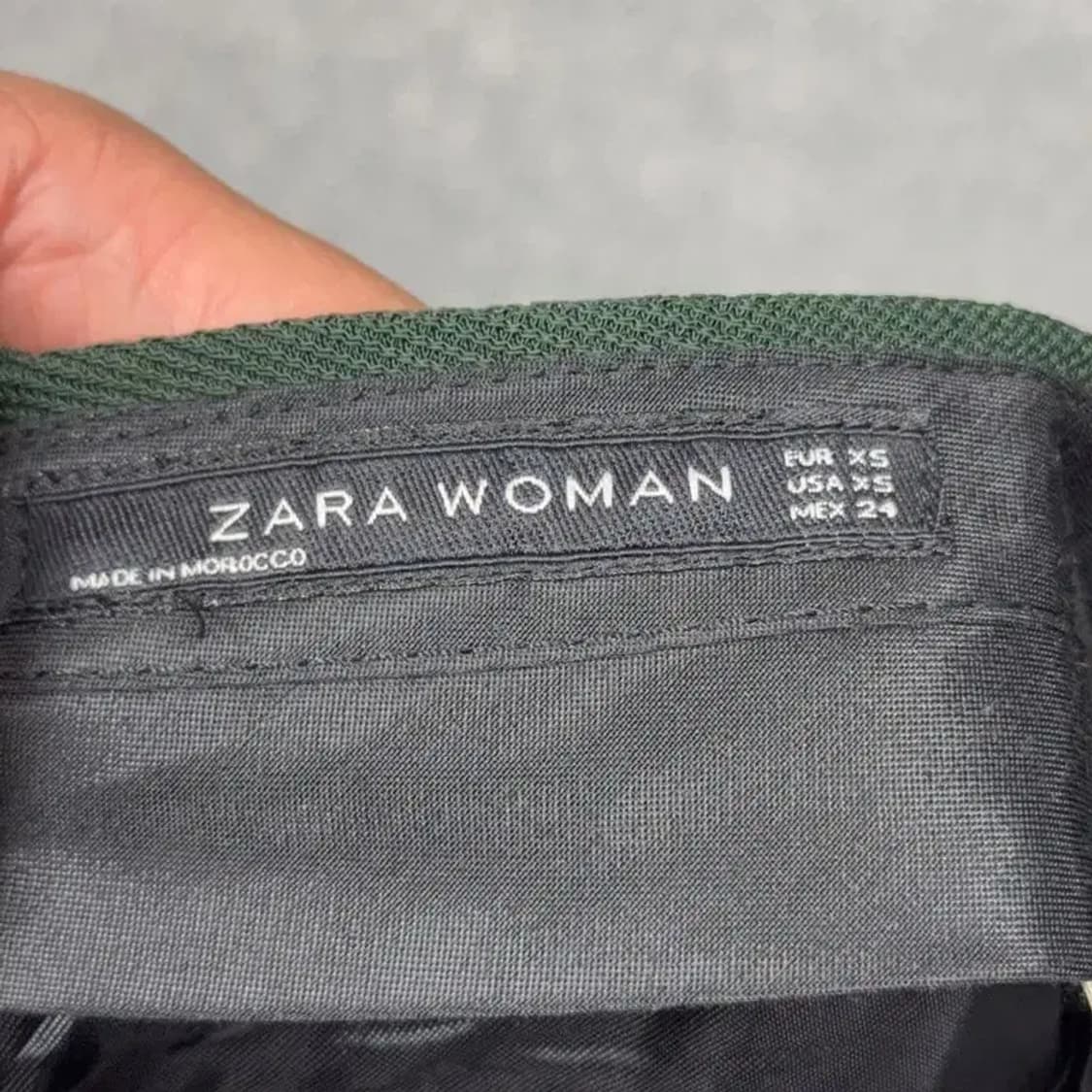자라 여성 그린 비스코스 슬렉스 팬츠 XS 상품이미지6