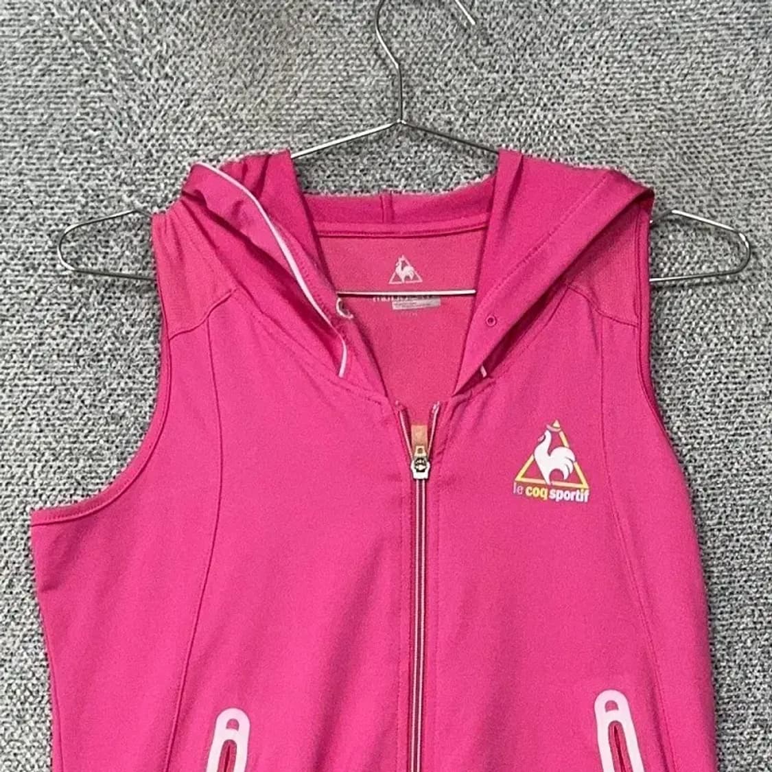 르꼬끄 스포츠 핑크 로고 기능성 조끼 후드집업 S 상품이미지3