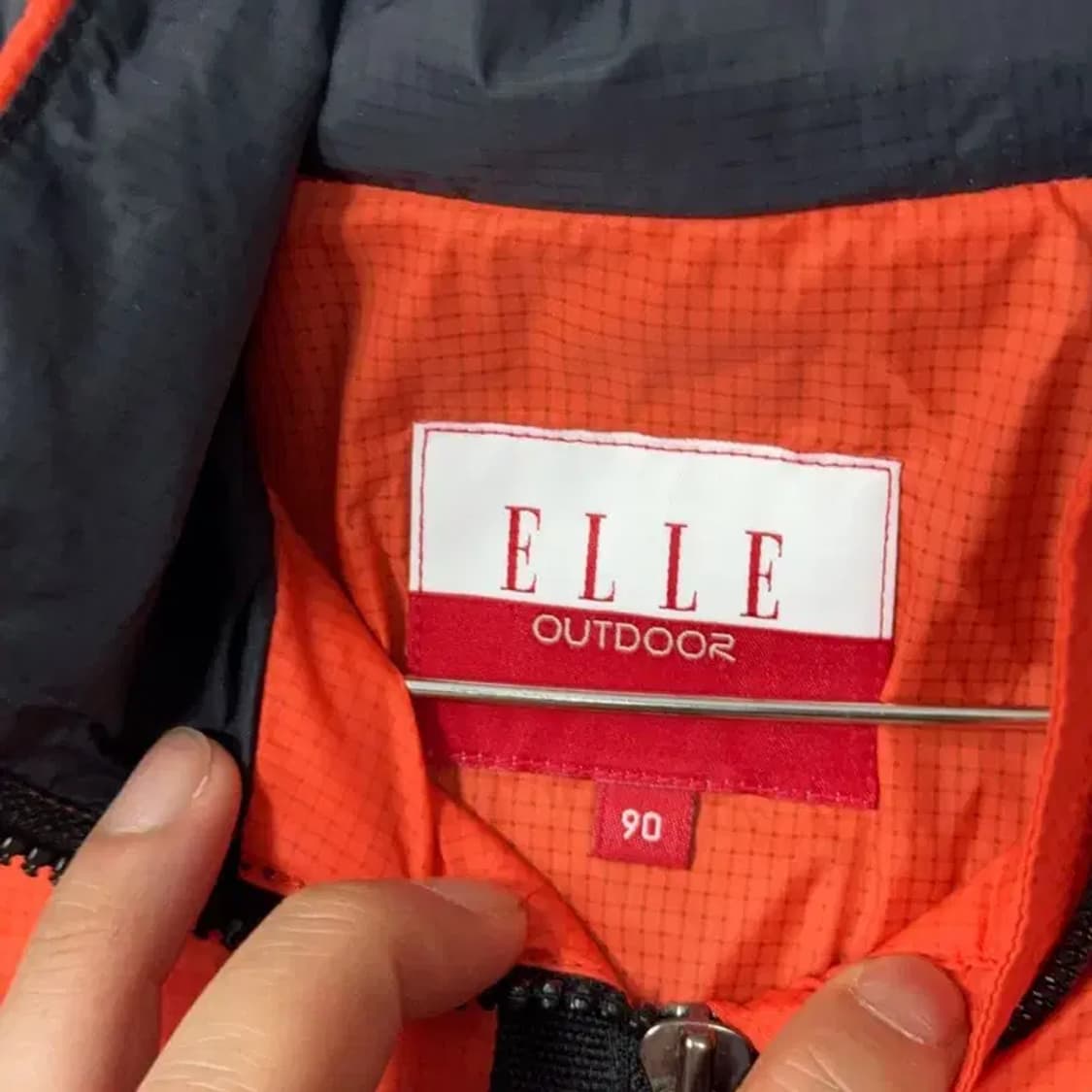 엘르 아웃도어 오렌지 기능성 여성 조끼 바람막이 90 상품이미지5