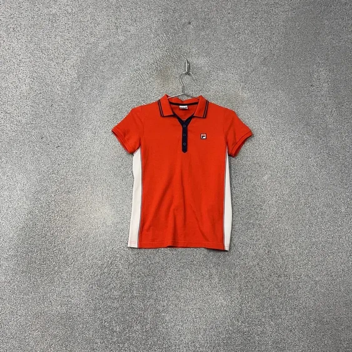 휠라 오렌지 로고 기능성 반팔 카라티 90 상품이미지1