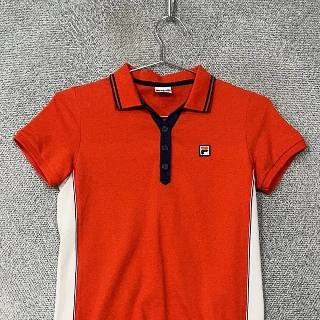 휠라 오렌지 로고 기능성 반팔 카라티 90 상품이미지3